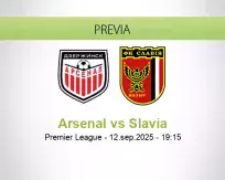 Pronóstico Arsenal Slavia (12 septiembre 2025)