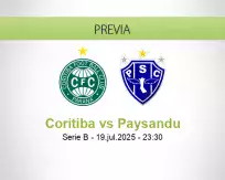 Pronóstico Coritiba Paysandu (19 julio 2025)