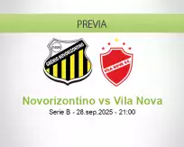 Pronóstico Novorizontino Vila Nova (28 septiembre 2025)