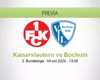 Pronóstico Kaiserslautern Bochum (04 octubre 2025)