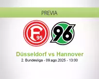 Pronóstico Düsseldorf Hannover (09 agosto 2025)