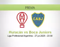 Pronóstico Huracán Boca Juniors (27 julio 2025)