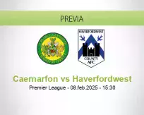 Pronóstico Caernarfon Haverfordwest (08 febrero 2025)