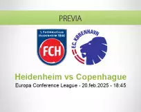 Pronóstico Heidenheim Copenhague (20 febrero 2025)