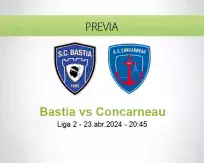 Pronóstico Bastia Concarneau (23 abril 2024)