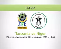 Pronóstico Tanzania Niger (09 septiembre 2025)