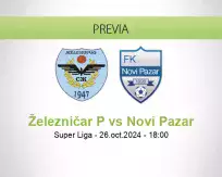 Pronóstico Železničar P Novi Pazar (26 octubre 2024)