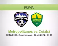 Pronóstico Metropolitanos Cuiabá (11 abril 2024)