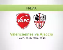 Pronóstico Valenciennes Ajaccio (23 abril 2024)