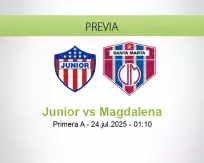 Pronóstico Junior Magdalena (23 julio 2025)