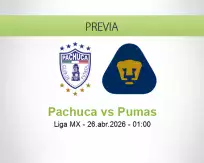 Pronóstico Pachuca Pumas (25 abril 2026)