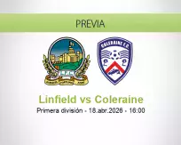 Pronóstico Linfield Coleraine (18 abril 2026)
