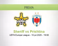 Pronóstico Sheriff Prishtina (10 julio 2025)