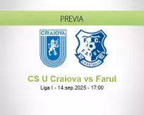 Pronóstico CS U Craiova Farul (14 septiembre 2025)