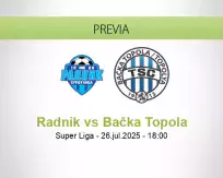 Pronóstico Radnik Bačka Topola (26 julio 2025)