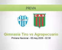 Pronóstico Gimnasia Tiro Agropecuario (04 mayo 2026)
