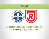 Pronóstico Darmstadt Regensburg (24 julio 2021)