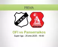 Pronóstico OFI Panserraikos (25 enero 2025)