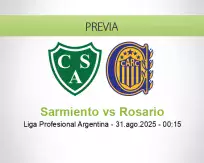 Pronóstico Sarmiento Rosario (30 agosto 2025)