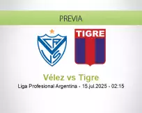 Pronóstico Vélez Tigre (14 julio 2025)