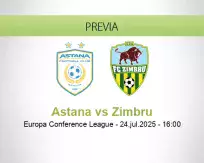 Pronóstico Astana Zimbru (24 julio 2025)
