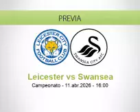 Pronóstico Leicester Swansea (11 abril 2026)