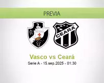 Pronóstico Vasco Ceará (14 septiembre 2025)