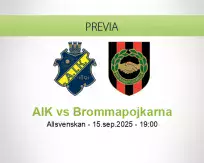 Pronóstico AIK Brommapojkarna (15 septiembre 2025)