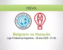 Pronóstico Belgrano Huracán (24 enero 2025)