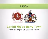 Pronóstico Cardiff MU Barry Town (25 agosto 2025)