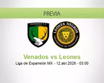 Pronóstico Venados Leones (11 abril 2026)