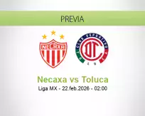 Pronóstico Necaxa Toluca (21 febrero 2026)