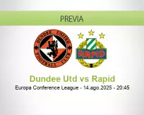 Pronóstico Dundee Utd Rapid (14 agosto 2025)