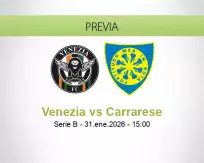 Pronóstico Venezia Carrarese (31 enero 2026)