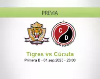 Pronóstico Tigres Cúcuta (01 septiembre 2025)