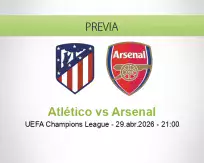 Atlético vs Arsenal