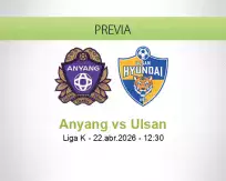 Pronóstico Anyang Ulsan (22 abril 2026)