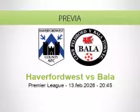 Pronóstico Haverfordwest Bala (13 febrero 2026)
