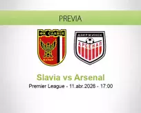 Pronóstico Slavia Arsenal (11 abril 2026)