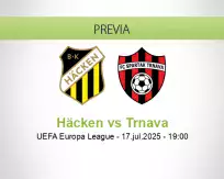Pronóstico Häcken Trnava (17 julio 2025)
