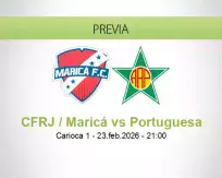 Pronóstico CFRJ / Maricá Portuguesa (23 febrero 2026)