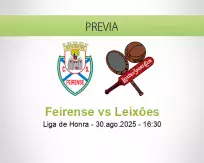 Pronóstico Feirense Leixões (30 agosto 2025)