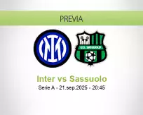 Pronóstico Inter Sassuolo (21 septiembre 2025)