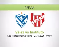 Pronóstico Vélez Instituto (26 julio 2025)