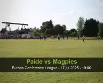 Pronóstico Paide Magpies (17 julio 2025)
