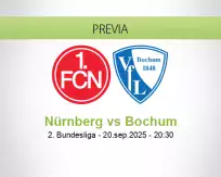 Pronóstico Nürnberg Bochum (20 septiembre 2025)
