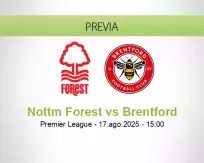 Pronóstico Nottm Forest Brentford (17 agosto 2025)
