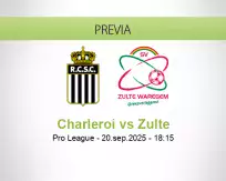 Pronóstico Charleroi Zulte (20 septiembre 2025)