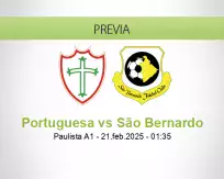 Pronóstico Portuguesa São Bernardo (20 febrero 2025)