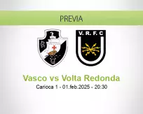 Pronóstico Vasco Volta Redonda (01 febrero 2025)